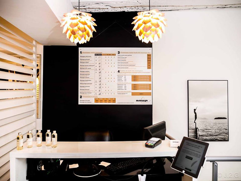 Espace d'accueil de Massage Concept